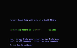 Grand Prix Manager atari screenshot