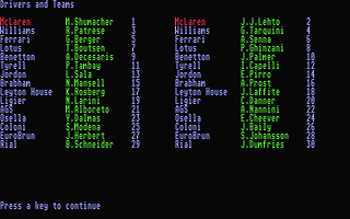 Grand Prix Manager atari screenshot
