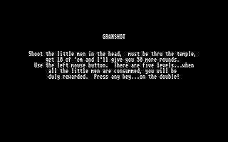 Granshot atari screenshot