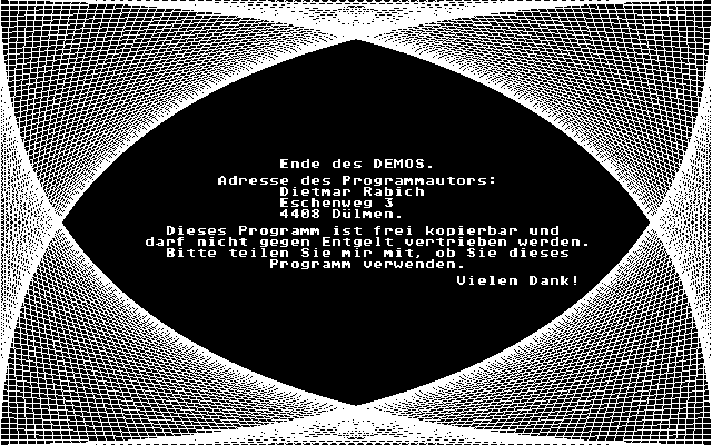 Graphik-Demonstrationsprogramm atari screenshot