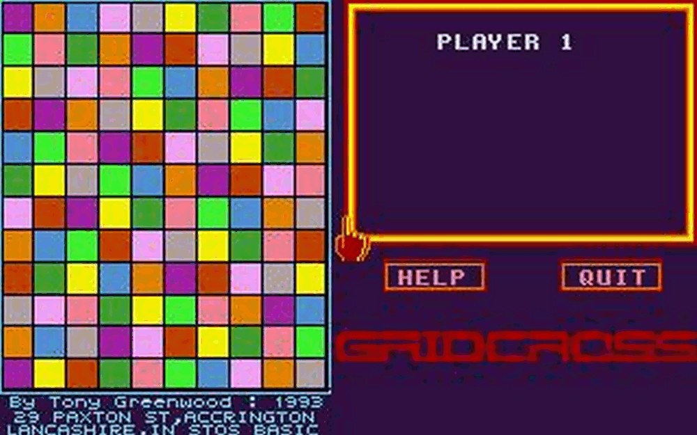 Gridcross atari screenshot
