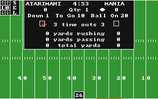 Gridiron! atari screenshot