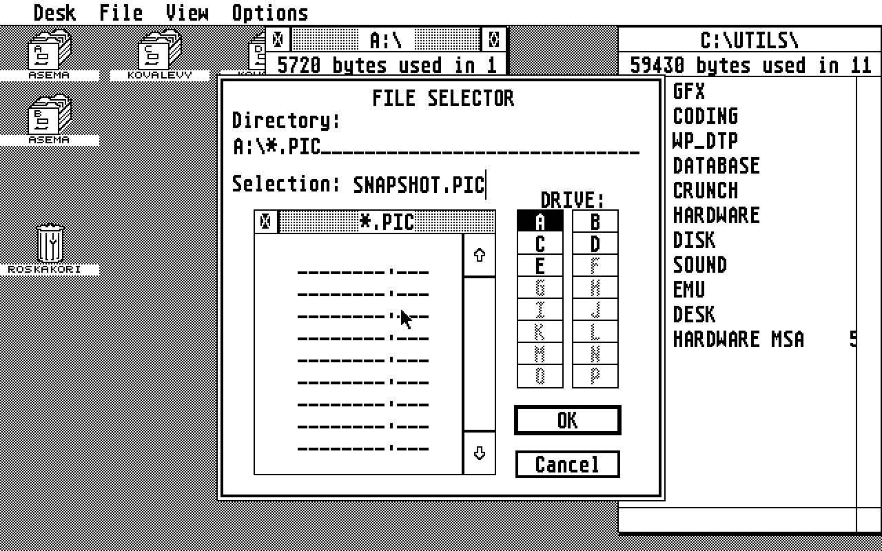 GST Snapshot atari screenshot