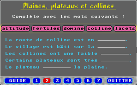 Géographie - Primaire atari screenshot