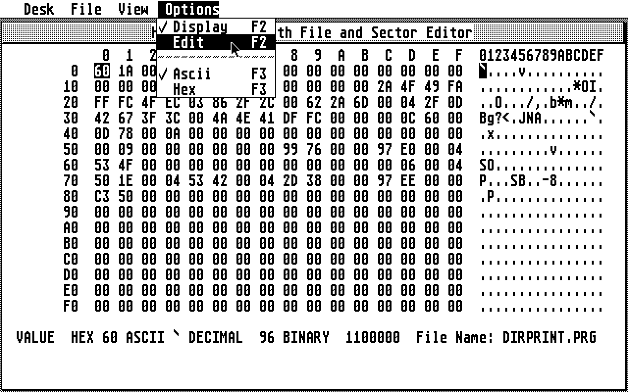 H & D Toolbox atari screenshot