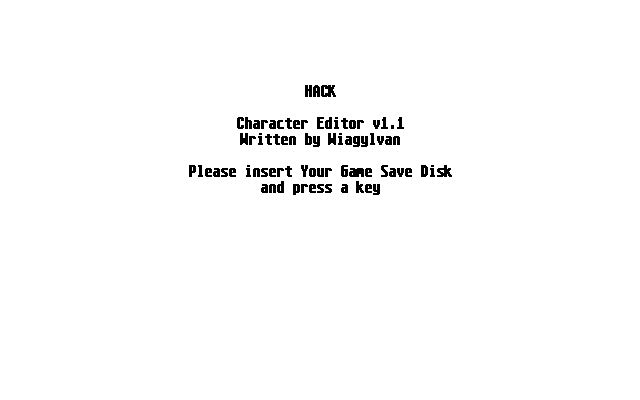 Hack Character Editor — screenshot 1