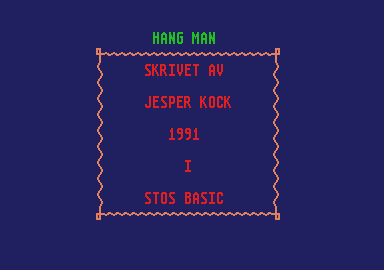 Hang Man atari screenshot