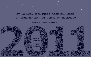 Happy New Year 2011 atari screenshot