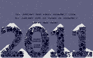 Happy New Year 2011 atari screenshot