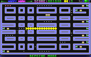Happy Worm atari screenshot