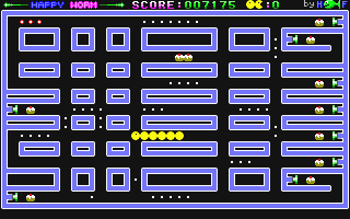 Happy Worm atari screenshot