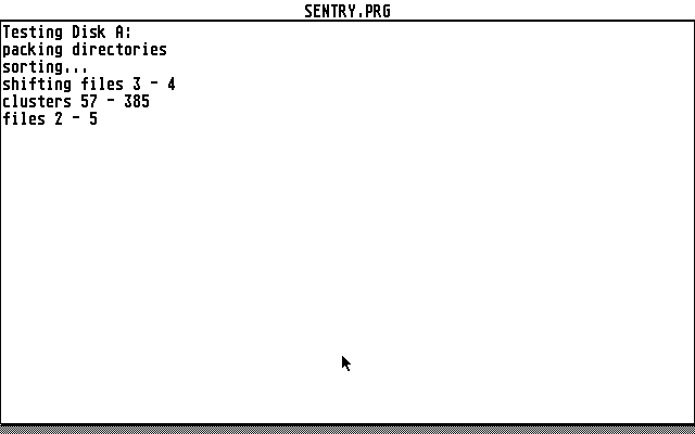 Hard Disk Sentry atari screenshot