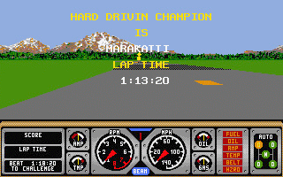 Hard Drivin' atari screenshot