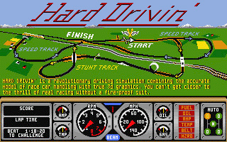 Hard Drivin' atari screenshot