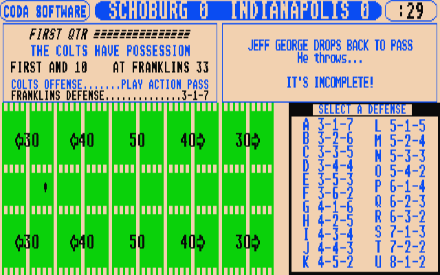 Head Coach atari screenshot