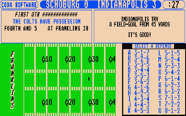 Head Coach atari screenshot