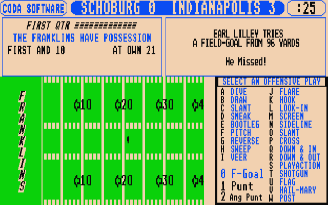 Head Coach atari screenshot