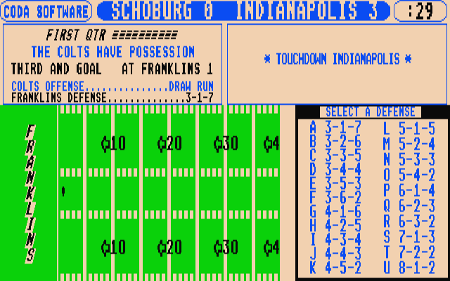Head Coach atari screenshot