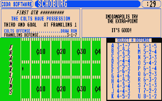 Head Coach atari screenshot