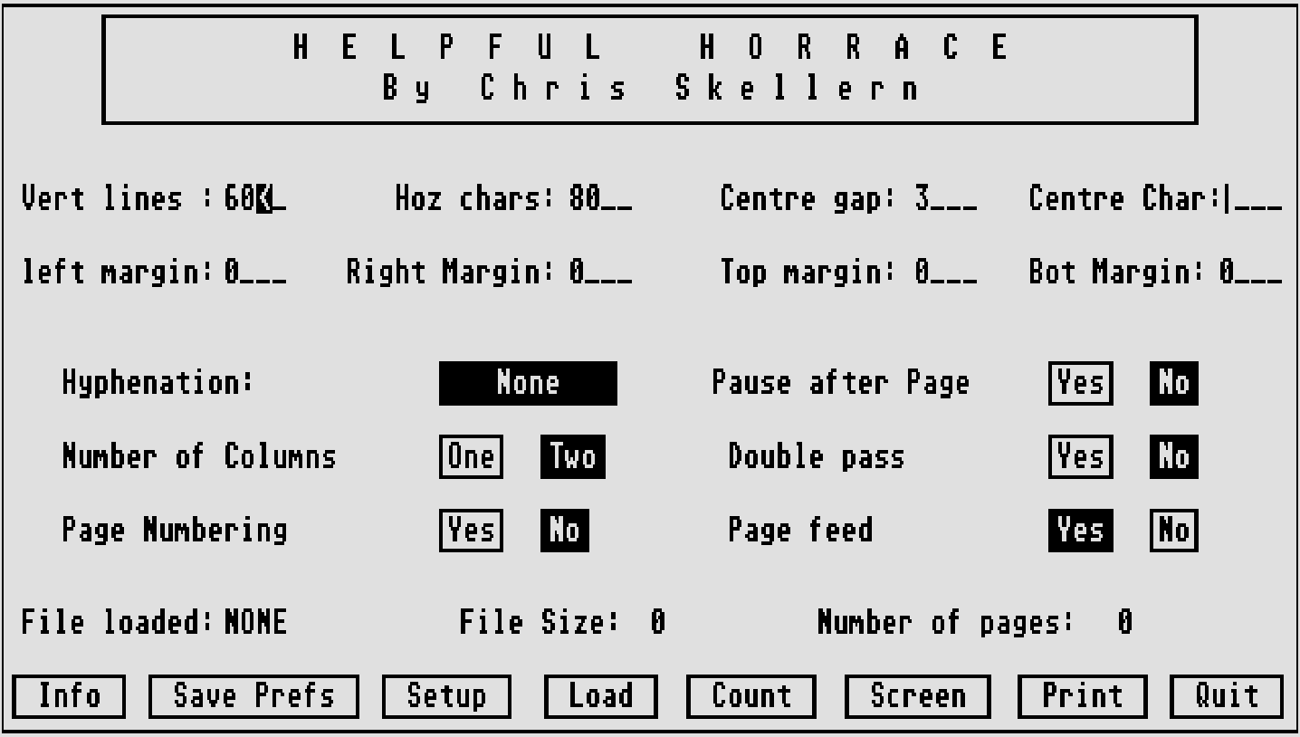 Helpful Horace atari screenshot