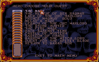 Hero Quest atari screenshot