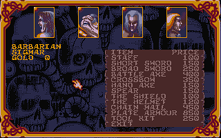 Hero Quest atari screenshot