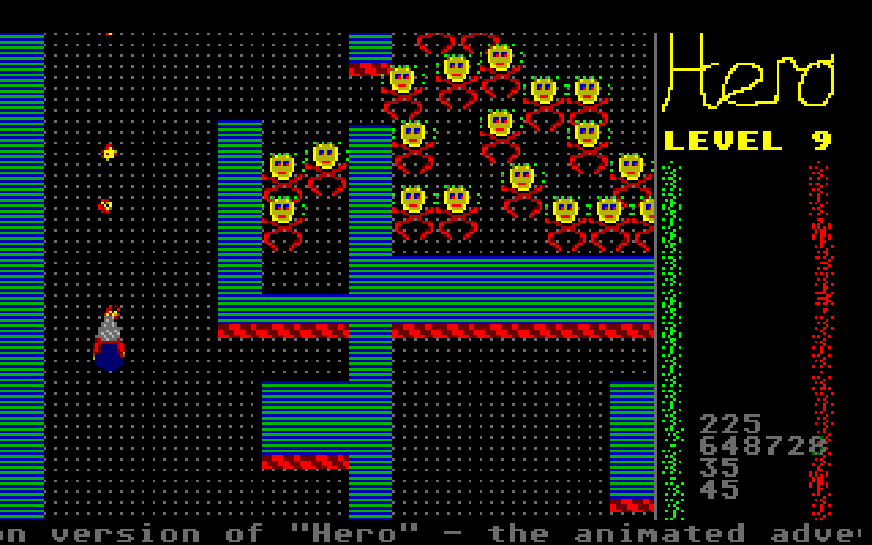 Hero atari screenshot