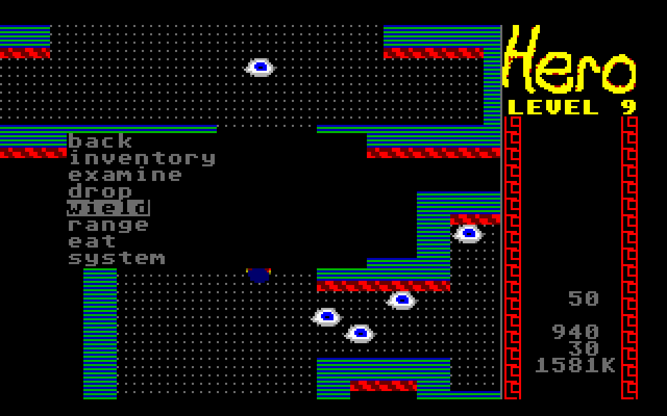 Hero atari screenshot
