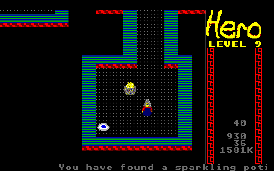 Hero atari screenshot