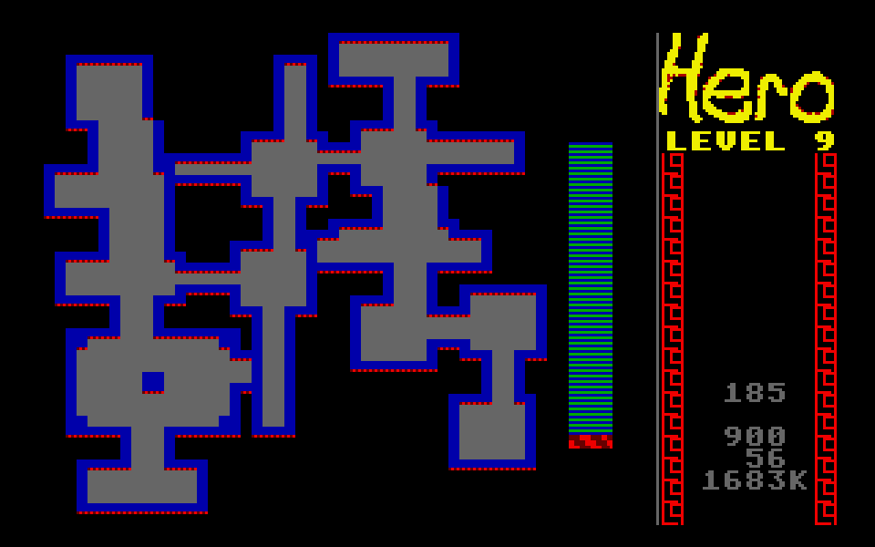 Hero atari screenshot