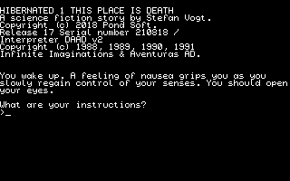 Hibernated I - This Place is Death atari screenshot