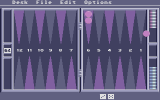 Hippo Backgammon atari screenshot