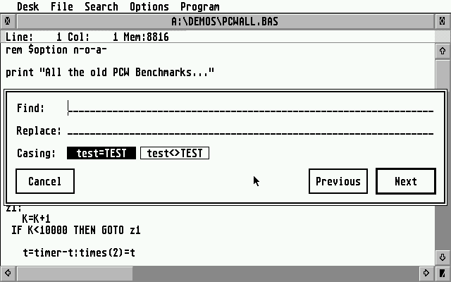 HiSoft BASIC — screenshot 5