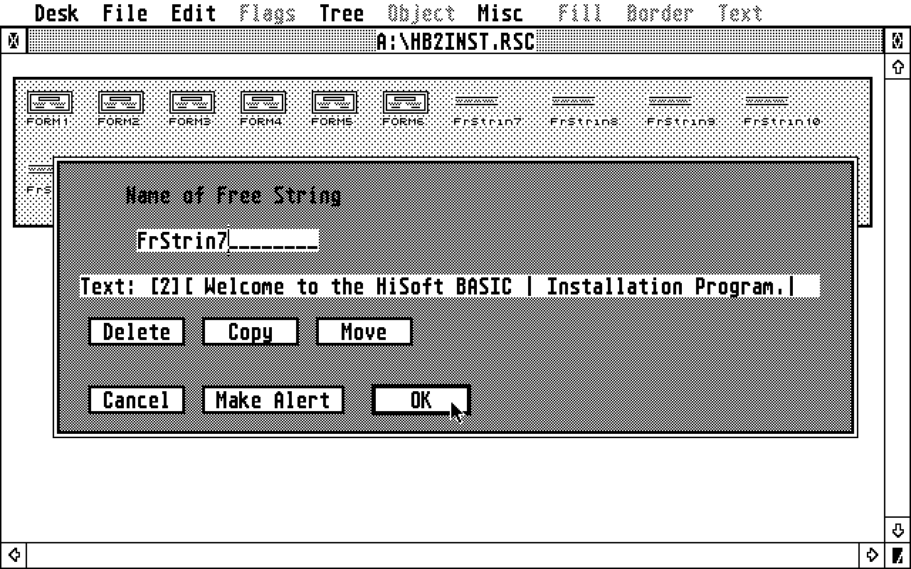 HiSoft BASIC atari screenshot