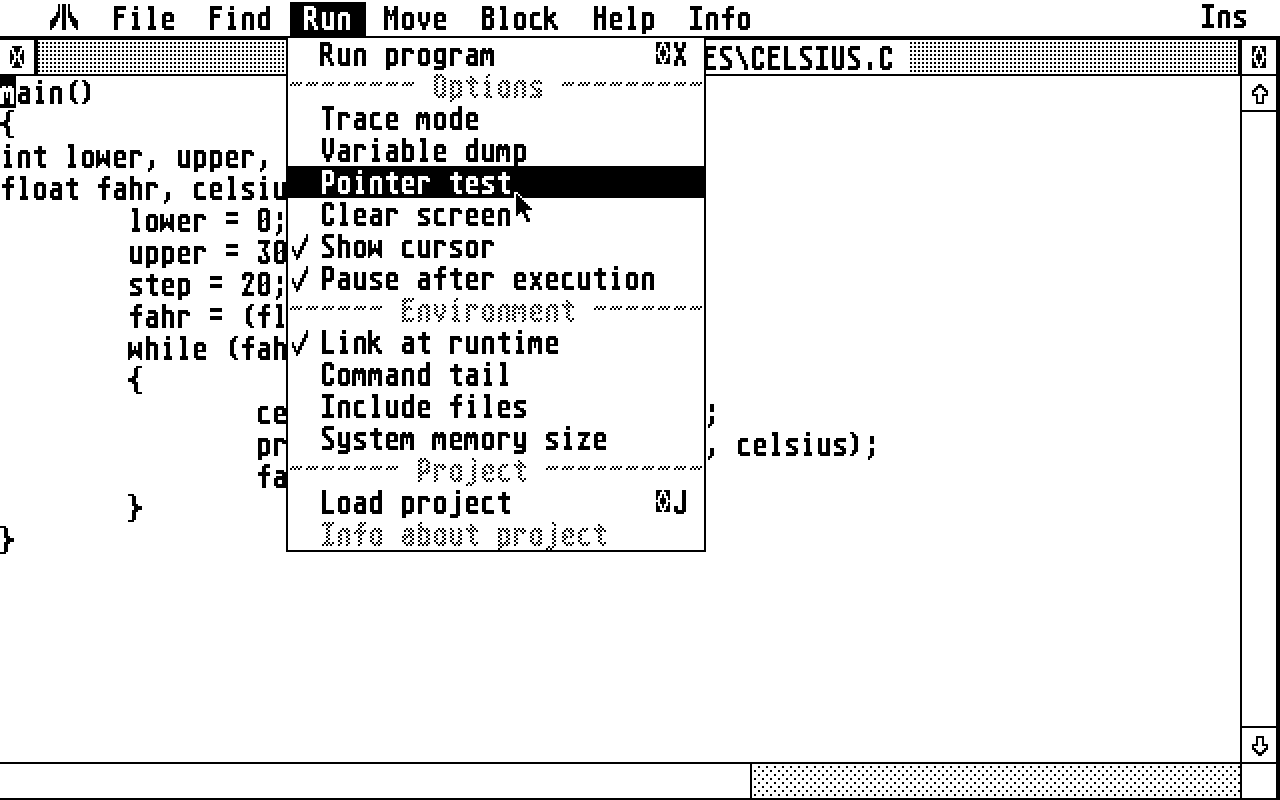 HiSoft C atari screenshot