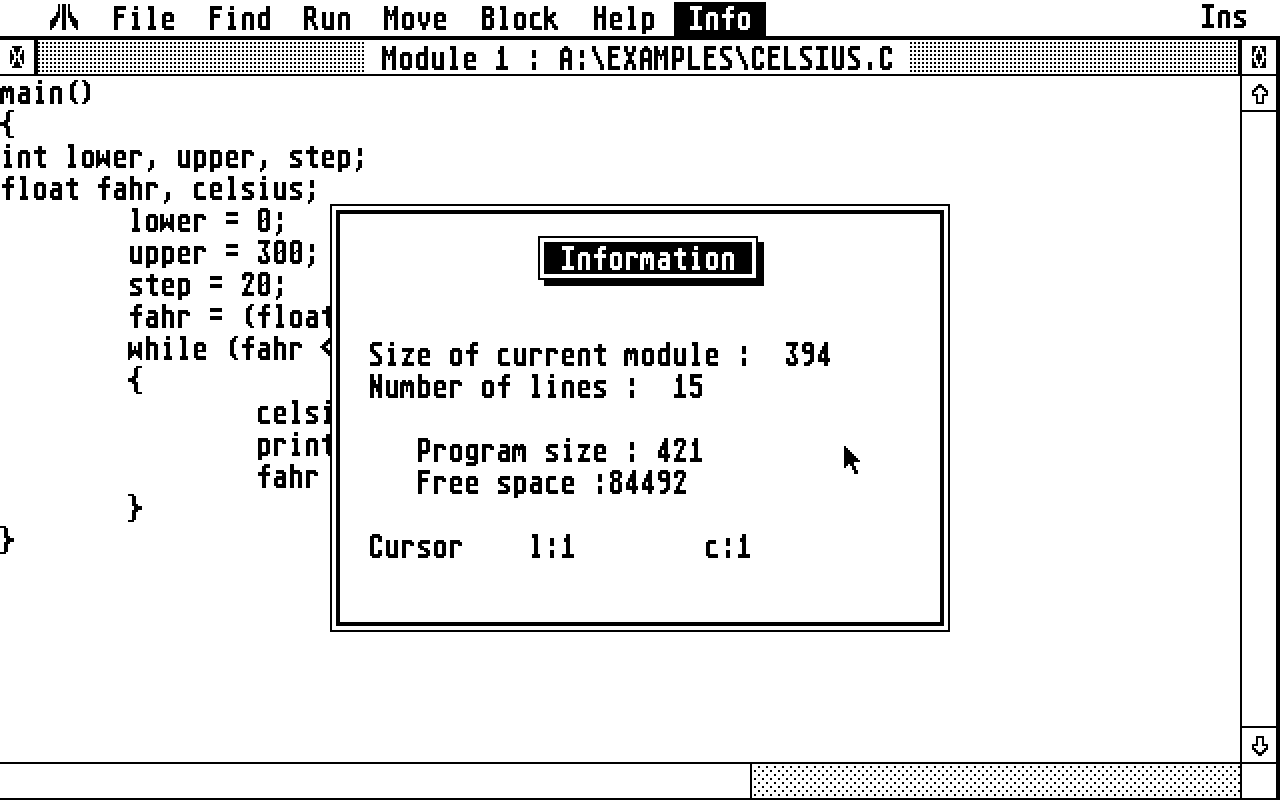 HiSoft C atari screenshot