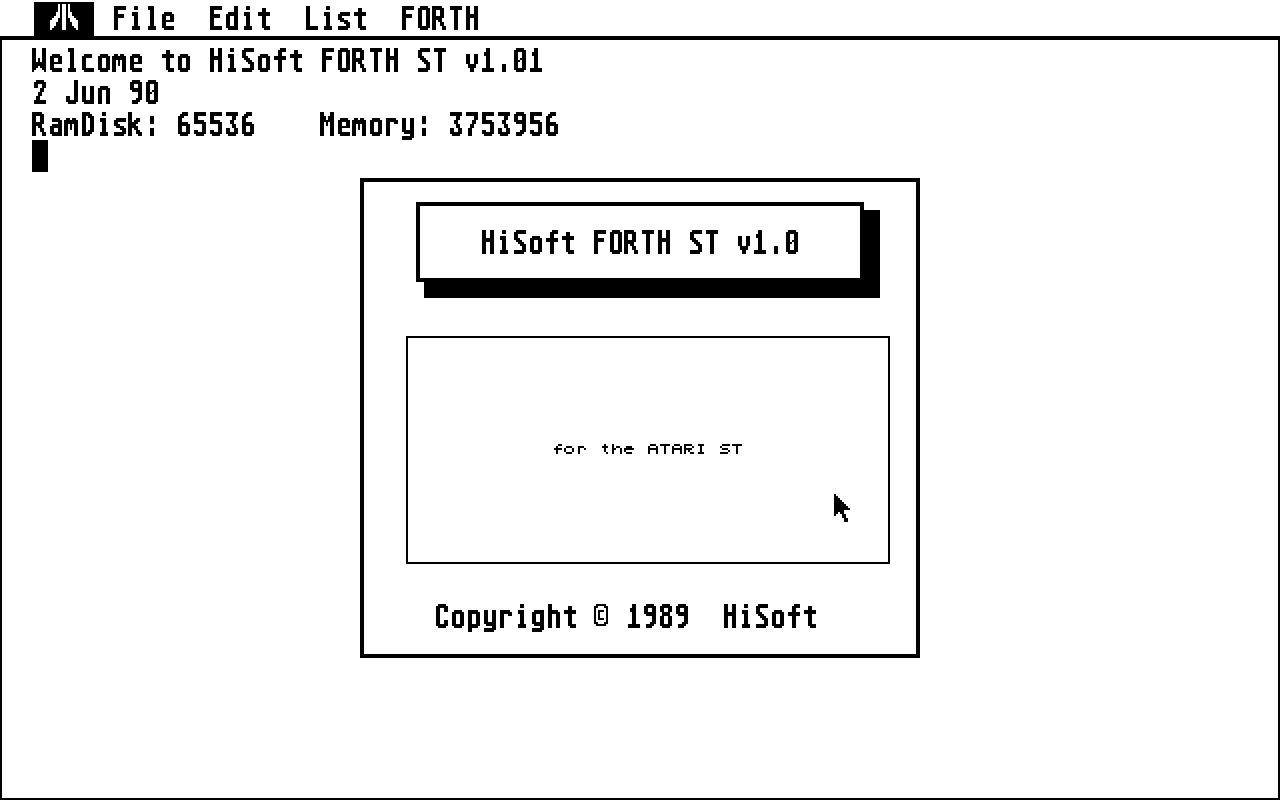 HiSoft Forth — screenshot 1