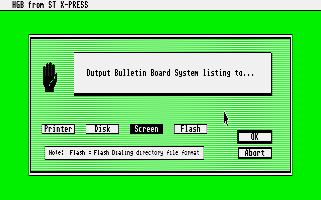 Hitchhikers Guide to ST BBS's atari screenshot