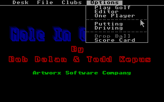 Hole in One Golf atari screenshot