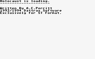 Holocaust atari screenshot