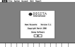 Home Accounts atari screenshot