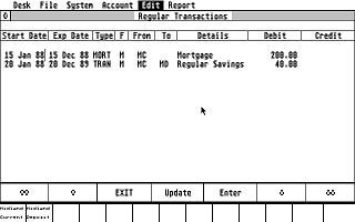 Home Accounts atari screenshot