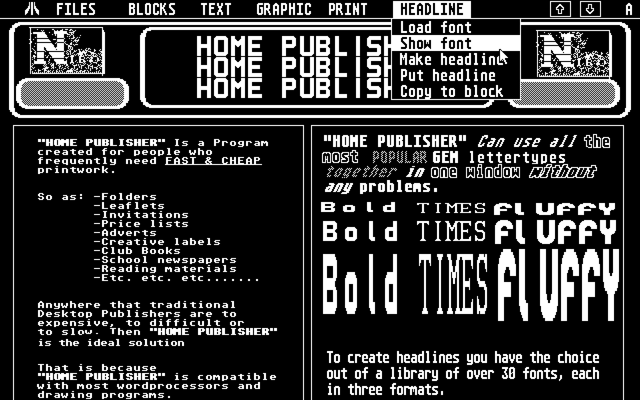Home Publisher atari screenshot