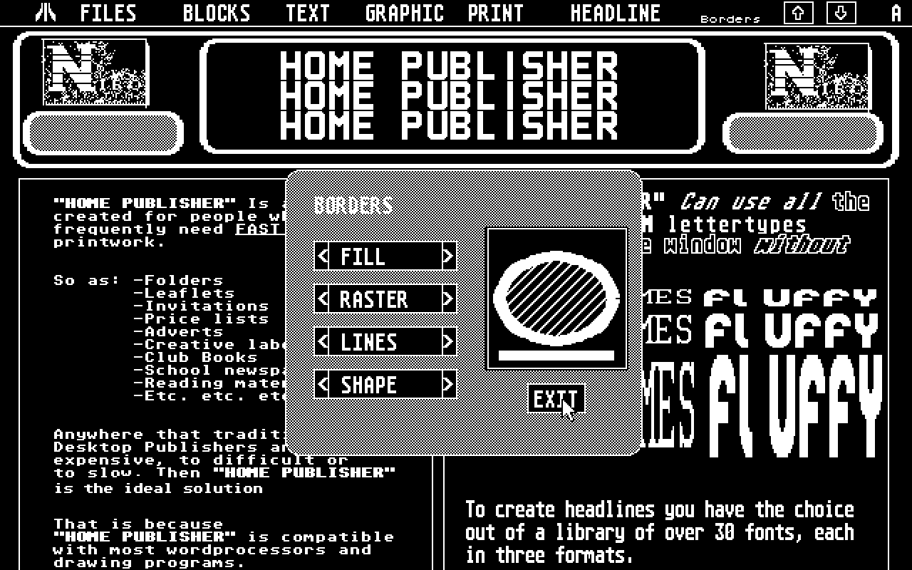 Home Publisher atari screenshot
