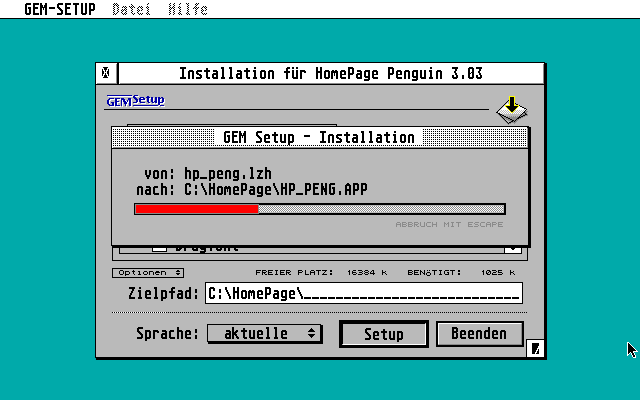 Homepage Penguin atari screenshot