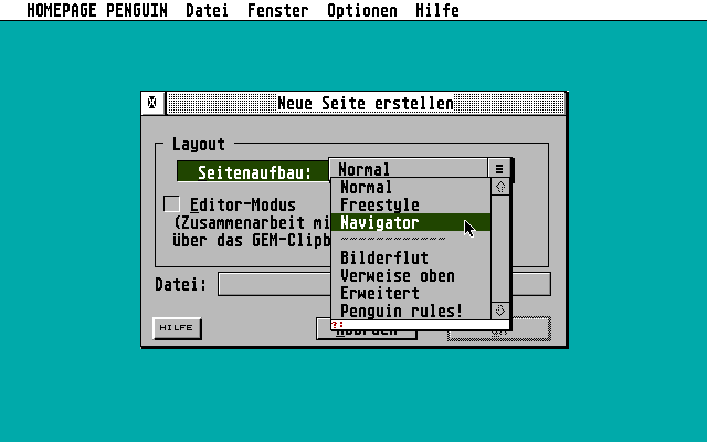 Homepage Penguin atari screenshot
