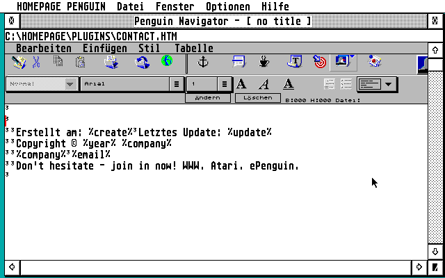 Homepage Penguin atari screenshot