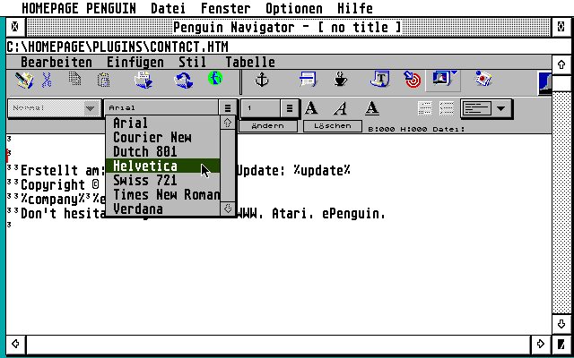 Homepage Penguin atari screenshot