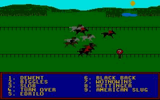 Horse Racing Simulator atari screenshot