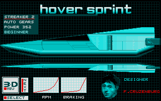 Hover Sprint atari screenshot